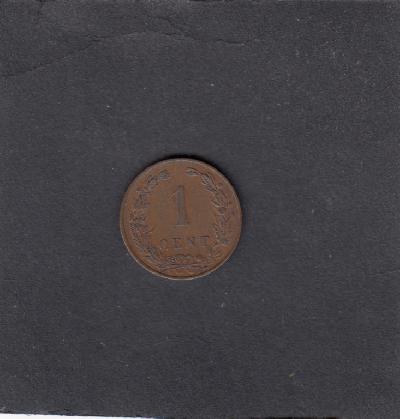 Beschrijving: 1 Cent WILHELMINA  